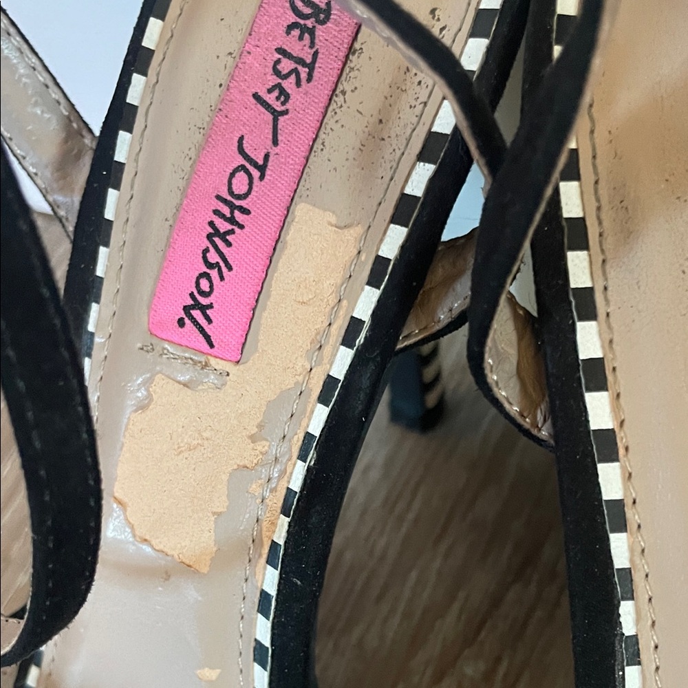 Betsey Johnson Black Heels with Colorful Floral Accents - Picture 7 of 10